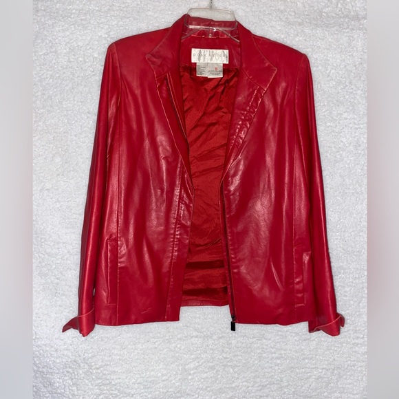 Doncaster Jackets & Blazers - Don caster leather jacket red women size 2